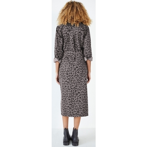 NWT Hush Gray Leopard Lexi Denim Dress Size 4 - Picture 3 of 14